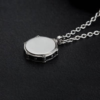 Snare Drum Charm Necklace with Drum Sticks Keychain