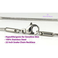 Alien Necklace - This UFO Flying a Big Ufo for a Flying Alien UFO Necklace makes a great Silver UFO Pendant Necklace as Alien Jewlery or Alien Jewelry and for out space fans 100% Stainless Steel - HL