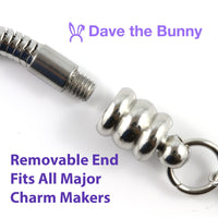 Music Note Plastic Charm Stainless Steel Bracelet