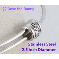 Fearless Courage Confidence Text Saying Fancy Charm Bangle