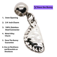 Pierogi Charm - Dumpling Charm Stainless Steel Connector with Metal Alloy for Polish Food Ravioli Pierogies Dumpling Empanada Pierogi Crafting