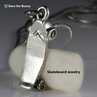 Skateboard Necklace - Skateboard Stuff Hip Hop Jewelry Stainless Steel Snake Chain with Alloy Charm - Boy Skateboard Inspired Design - Ideal Skateboard Accessories for Stylish Youths