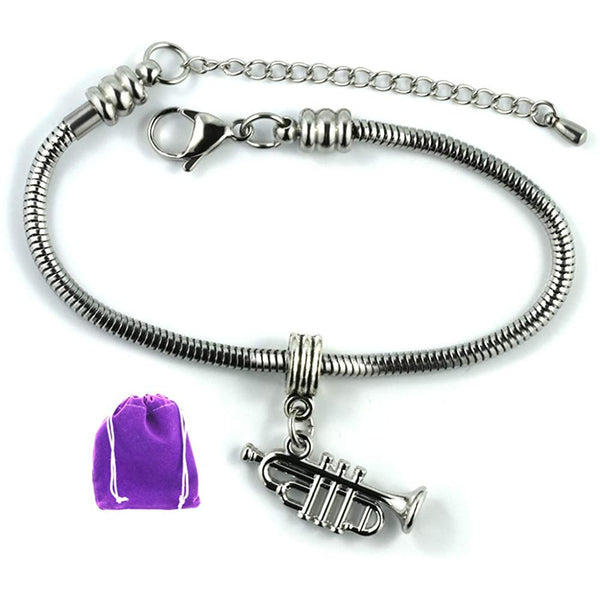 Trumpet Bracelet - Music Instrument Jewelry for Musician