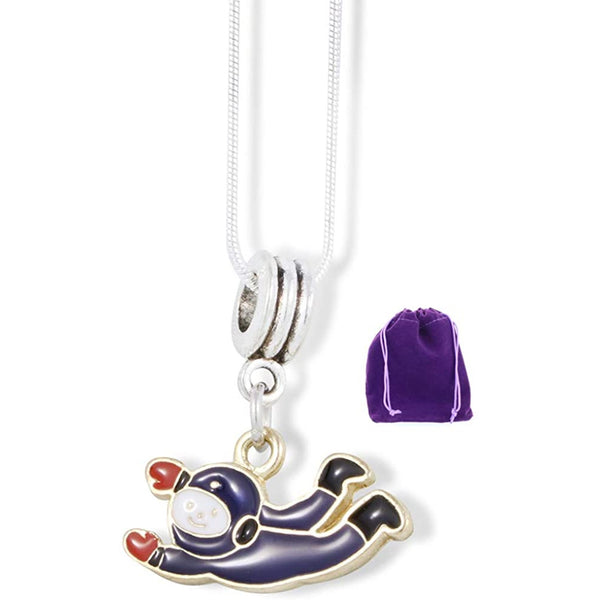Astronaut Spaceman Necklace | Blue Suit Floating Necklace