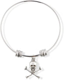 Skull and Bones Fancy Charm Bangle