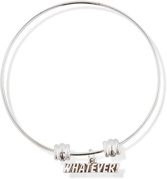 Whatever Text Fancy Charm Bangle