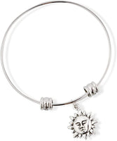 Sun with Face on It Fancy Charm Bangle
