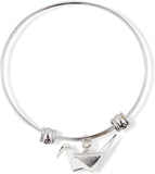 Origami Bird Fancy Charm Bangle