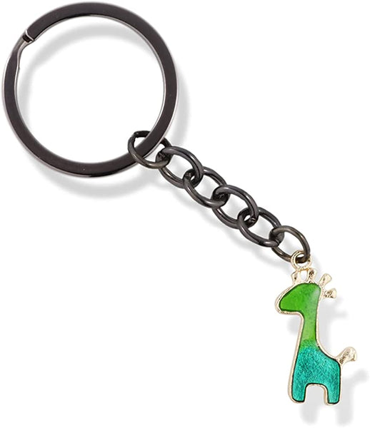 EPJ Giraffe with Four Horns and Tail Charm Keychain