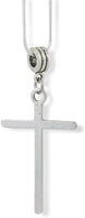 Emerald Park Jewelry Large Simple Cross Charm Snake Chain Necklace
