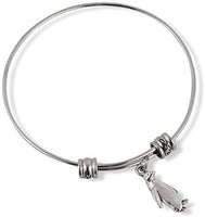 Penguin Bracelet | Bird Cute Charm Bangle Bracelet Jewelry Gift for Men Women Fancy Expandable Stainless Steel Antarctic
