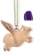 Emerald Park Jewelry Pig Wings Flying Pig Pigs can Fly Charm Snake Chain Necklace