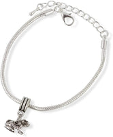 Frog Prince with Crown Snake Chain Charm Bracelet