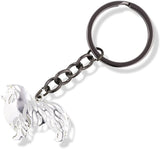 Collie Dog Charm Keychain