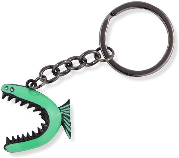 EPJ Monster Fish Green Charm Keychain
