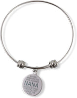 Nana Bracelet Bangle Gift Gifts For Grandma Grandmother Jewelry Jewlry Charm Accessories Stuff Gift for Men Women Decor Nanna Nano Nona