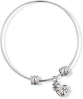 Cat with Squinty Eyes Fancy Charm Bangle