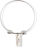 EPJ No Excuses Text Fancy Charm Bangle