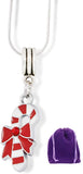 Emerald Park Jewelry Candy Cane Charm Snake Chain Necklace