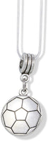 EPJ Soccer Football Sports Ball Charm Snake Chain Necklace