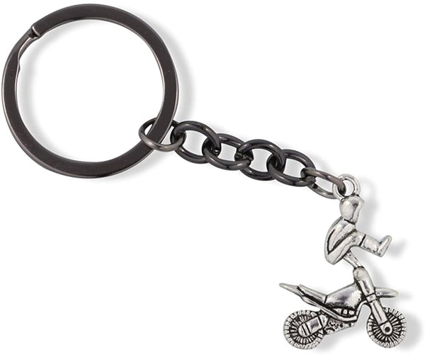 Emerald Park Jewelry Motorcycle Key Tag | an Exciting Motocross Moto Key Tags for Those That Like to Take Flight with a Motocross Stunt