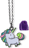Unicorn Necklace | Jewelry Charm Stuff Unicorn Gifts for Women Men Pendant Accessories and Black Chain