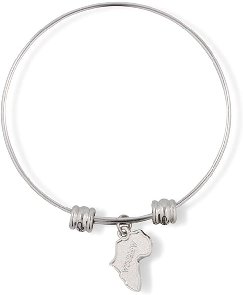 EPJ Africa Continent Map Fancy Charm Bangle