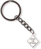 EPJ Baby on Board Text Charm Keychain