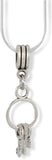 Emerald Park Jewelry Key Chain (Keychain) Charm Snake Chain Necklace