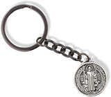 St Benedict Keychain | Medal San Benito Religious Jewelry Keychain for Women Charm Gifts Catholic Keychain for Women Men Boys and Girls