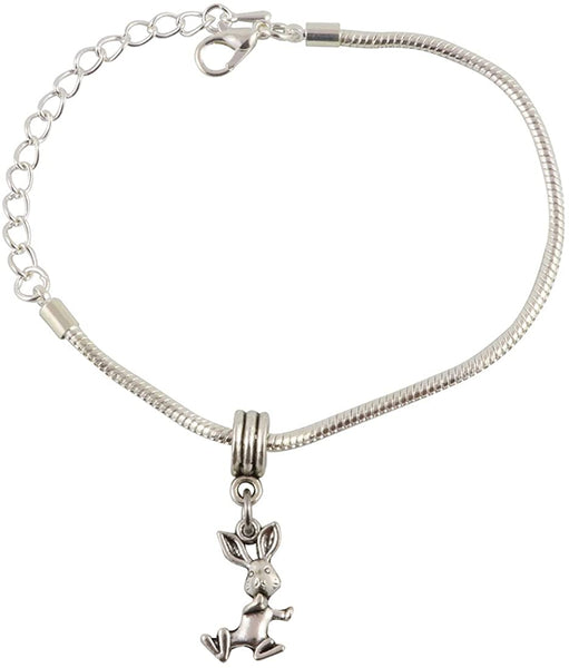 Bunny Rabbit Snake Chain Charm Bracelet