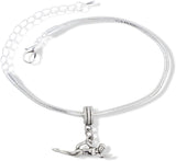 EPJ Swimming Bracelet | Swimmer Gifts Stainless Steel Snake Chain Charm Bracelet