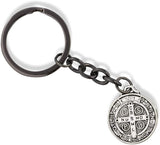 St Benedict Keychain | Medal San Benito Religious Jewelry Keychain for Women Charm Gifts Catholic Keychain for Women Men Boys and Girls
