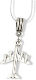 Airplane with 4 engines Charm Snake Chain Necklace