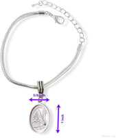 Saint Michael Bracelet | Women Men Archangel Medal with Protection Gift for Men and Women Silver Plated Bracelet Adjustable Religious Jewelry