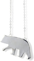 EPJ Bear Silver on Silver Chain Necklace