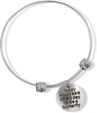 Emerald Park Jewelry Today Would Be a Lovely Day Text Sayings Fancy Charm Bangle