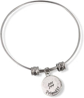 Aquarius Horoscope Astrology Fancy Charm Bangle