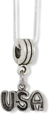 Emerald Park Jewelry USA (just Letters) Charm Snake Chain Necklace