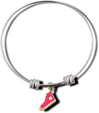 Emerald Park Jewelry Pink Running Shoe Fancy Charm Bangle