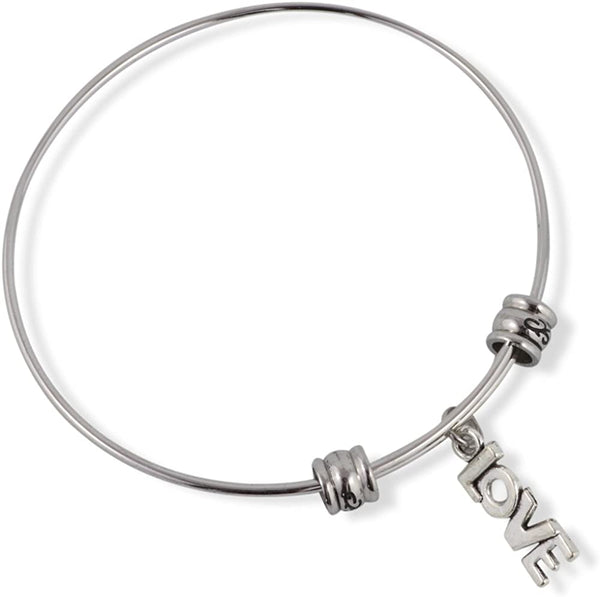 Love (just letters) Fancy Charm Bangle