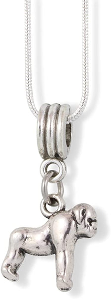 Gorilla Charm 100% Stainless Steel Snake Chain Necklace