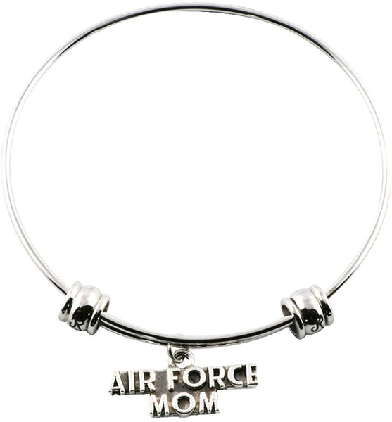Air Force Mom Bracelet | This Air Force Bracelet is Great for Your Mom or a Mom that you know as Airforce Jewelry is Great to Give to for Air Force Graduation or for Anyone that Loves Military Jewelry