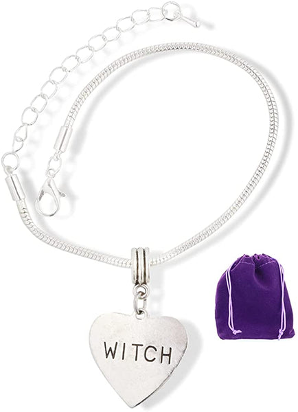 Witch on Heart Bracelet