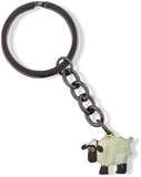 Emerald Park Jewelry Sheep with Black Head and Green Body Charm Keychain