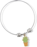 Cactus Bracelet | Bangle Jewelry Aloe Vera Cacti Charm Stuff Gifts for Women Teen Men Arizona Cactus Succulent Decor