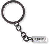 Emerald Park Jewelry Fearless Text Saying Charm Keychain