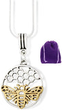 Emerald Park Jewelry Bee Necklace | Pendant Gifts for Women Men Kids Honeycomb Jewellery Accessories Decor Bumblebee Honey
