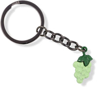 EPJ Grapes with Green Stem Charm Keychain