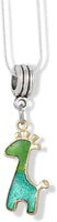 EPJ Giraffe with Four Horns and Tail Charm Snake Chain Necklace